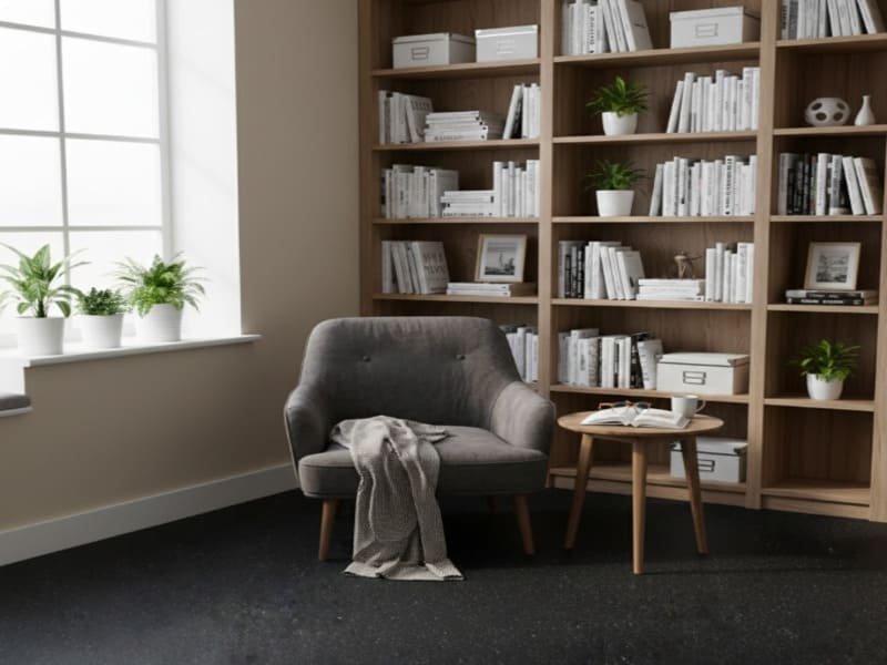 Pannelli acustici sulla parete dell'ufficio di casa